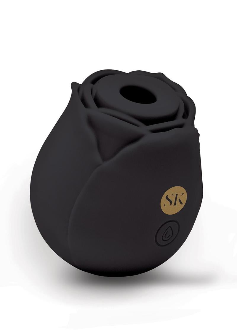 Secret Kisses Rosegasm Air Rechargeable Silicone Clitoral Vibrator, Black