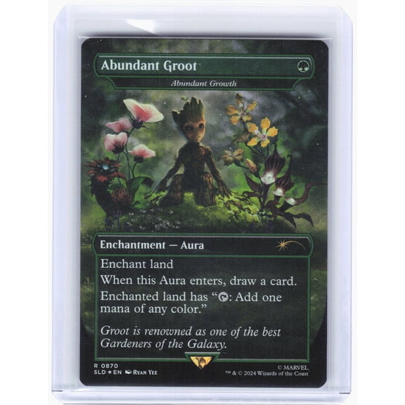 Magic: The Gathering Secret Lair Drop SLD Abundant Groot Rainbow Foil Rare Trading Card #0870