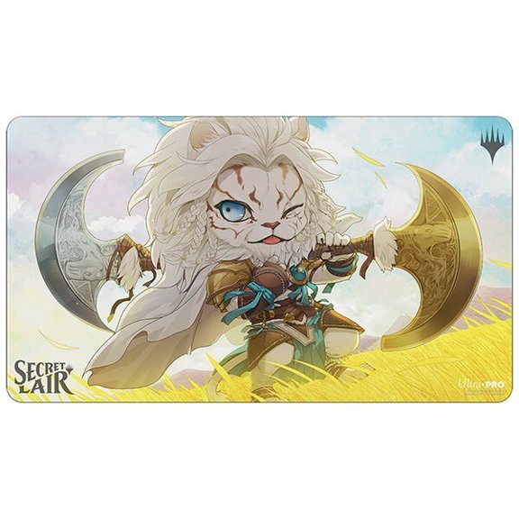 Secret Lair Gen Con 2022 Ajani Chibi HOLOFOIL Stitched PLAYMAT ULTRA PRO MTG