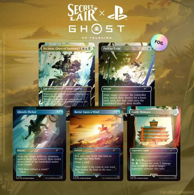 MTG Secret Lair Ghost of Tsushima Foil版 Magic the Gathering Secret Lair x Ghost of Tsushima (Foil