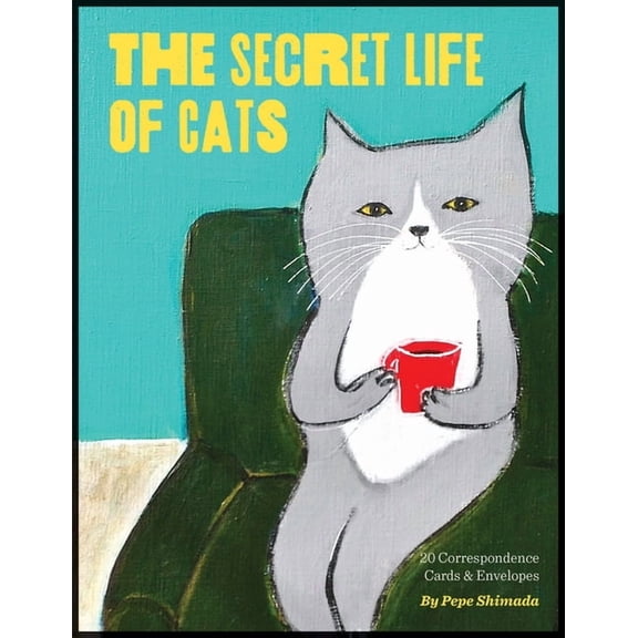 The Secret Life of Cats Correspondence Cards : (Funny Kitty Portrait Flat Cards by Japanese Artist, Cards with Cute and Weird Cat Illustrations) (Cards)