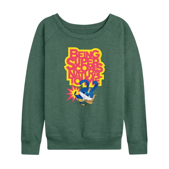 The Secret Life of Pets - Super Comes Natural - Women's Lightweight French Terry Long Sleeve Shirt