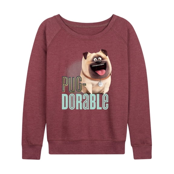 The Secret Life of Pets - Pug - Women's Lightweight French Terry Long Sleeve Shirt