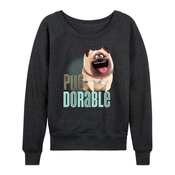 The Secret Life of Pets - Pug - Women's Lightweight French Terry Long Sleeve Shirt