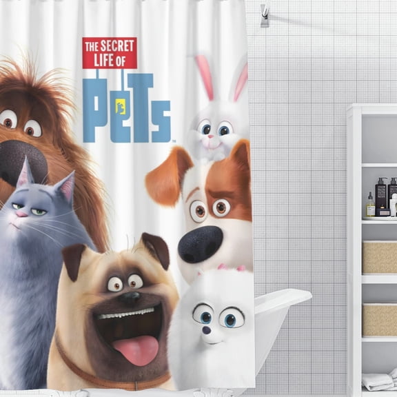 The Secret Life of Pets-theme Bathroom Shower Curtain Home Decor,Bath Curtains Durable Waterproof Bath Curtain , Adluts Girls Boys Bathroom Decor House Gifts 60x71inch150cmX180cm