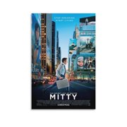 Poster da parete con film The Secret Life of Walter Mitty, per soggiorno, camera da letto, ufficio, casa, ufficio, parete, casa, palestra, poster su tela, 50 x 75 cm