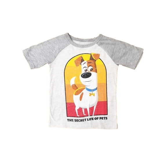 Secret Life of Pets Boys Beige Short Sleeve Puppy Dog T-Shirt Tee Shirt 6