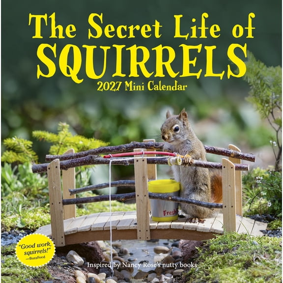 Secret Life of Squirrels Mini Calendar 2027: Mini Scenes, Mega Cuteness, (Paperback)