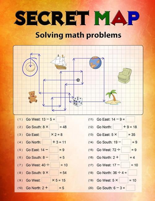 Triangle Map Math Road Secret Map: Mathematics Workbook Skills, Puzzles that uses numbers ...
