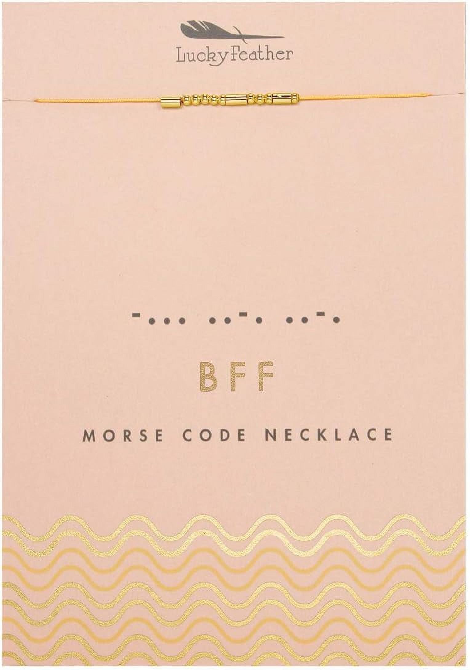 Secret Message Morse Code Necklace BFF Jewelry for Girls and Women
