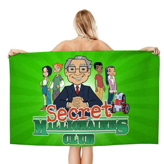 Secret Millionaires Club Gifts Beach Towel for Women Girl Birthday Inspired Fan Bath Outdoor Music Lover