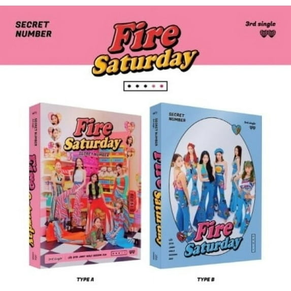 Secret Number - Fire Saturday (Random Cover) (incl. Photobook, 2 Tazos. 2 Door Signs, Photo Sticker + 2 Photocards) - Music & Performance - CD