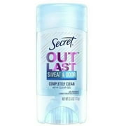 Secret Outlast Antiperspirant & Deodorant Clear Gel, Completely Clean 2.6 oz Pack of 2