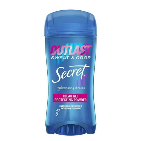 Secret Outlast Antiperspirant & Deodorant Clear Gel, Protecting Powder 2.7 oz (Pack of 3)