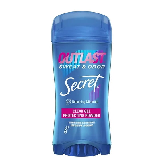 Secret Outlast Antiperspirant & Deodorant Clear Gel, Protecting Powder 2.7 oz (Pack of 3)