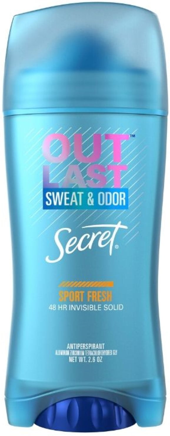 Secret Outlast Antiperspirant & Deodorant Clear Gel, Sport Fresh 2.6 oz  (Pack of 3)