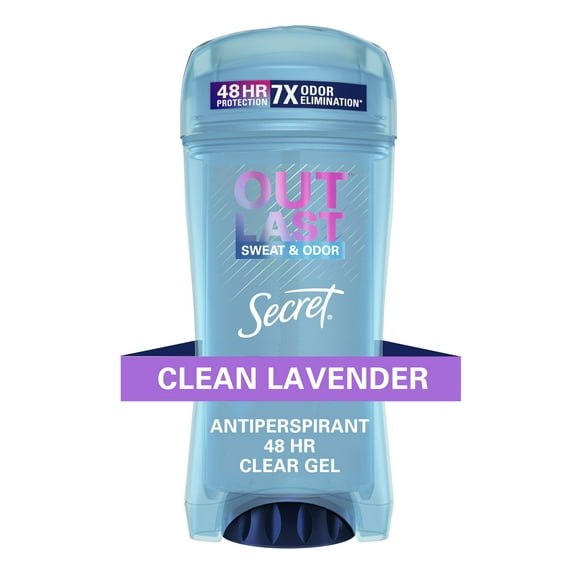 Secret Outlast Clear Gel Antiperspirant Deodorant for Women, Clean Lavendar 2.6 oz
