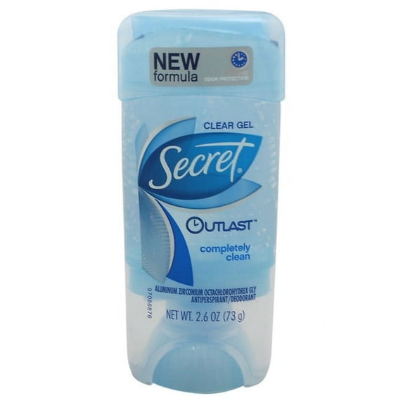 Secret Outlast Clear Gel Antiperspirant Deodorant for Women, Completely Clean, 2.6 oz