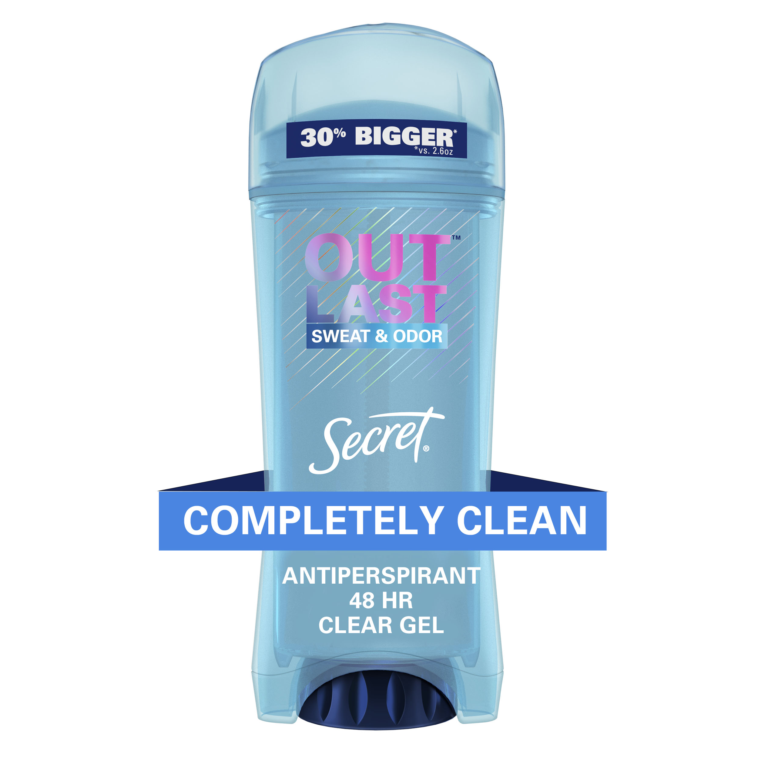 Secret Outlast Clear Gel Antiperspirant Deodorant for Women Completely Clean, 3.4 oz - image 1 of 10