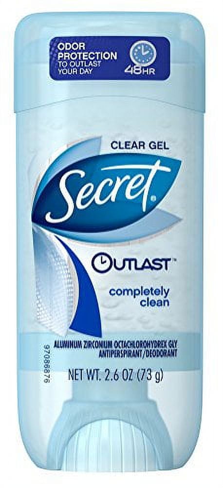 Secret Outlast Completely Clean Scent Women's Clear Gel Antiperspirant & Deodorant 2.6 Oz