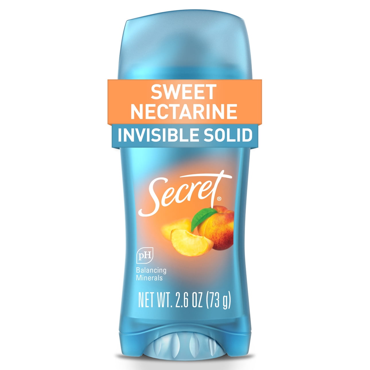 Secret Fresh Antiperspirant Deodorant Invisible Solid for Women, Nectarine, 2.6 oz