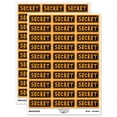 thumbnail image 1 of Secret Reversed Sticker Set - Orange - Gloss Finish - 1.75" Medium, 1 of 7
