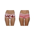 thumbnail image 1 of Secret Santa Womens Hipster Panties 2 Pk Holiday Underwear Briefs, Red, Size: Large, 1 of 5