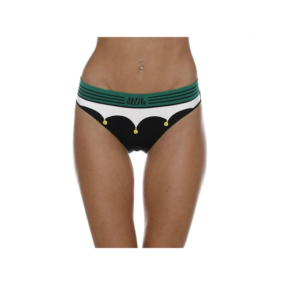 Secret Santa Womens Panties Christmas Briefs Boyshorts Holiday Underwear, Elfie, Size: X-Large