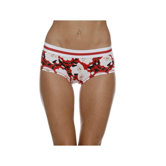 Secret Santa Womens Panties Christmas Briefs Boyshorts Holiday Underwear, Hipster, Size: Medium