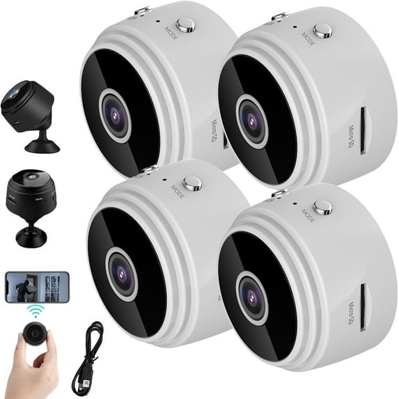 Secret Scope Camera, Secret Scope Mini Security Camera Elonmusk, 2025 New Magnetic Mini Security Cameras, WiFi Cameras Outdoor Wireless 1080P HD, with Night Vision & Weatherproof Function (Mix*4)