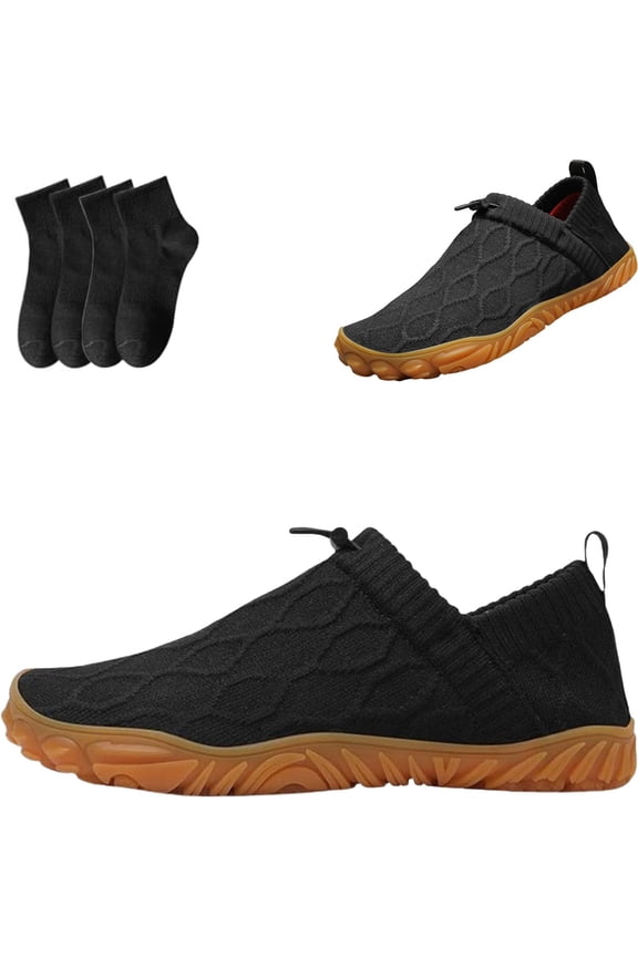 Water Shoes for Men & Women - Quick-Dry Aqua Socks with Drainage Holes in Black, Blue, Gray (Multiple Sizes)