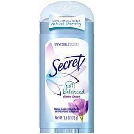Secret Sheer Clean Invisible Solid Antiperspirant/Deodorant 2.6 oz. (Pack of 2)