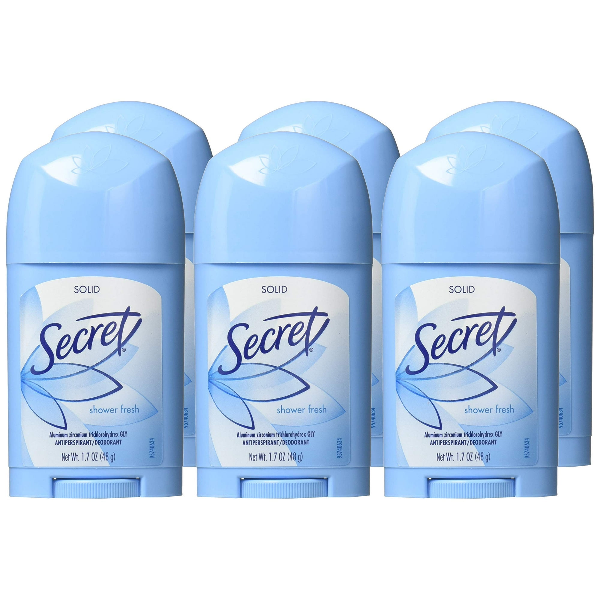 Secret Shower Fresh Wide Solid Antiperspirant and Deodorant 1.7 oz 6 Pack