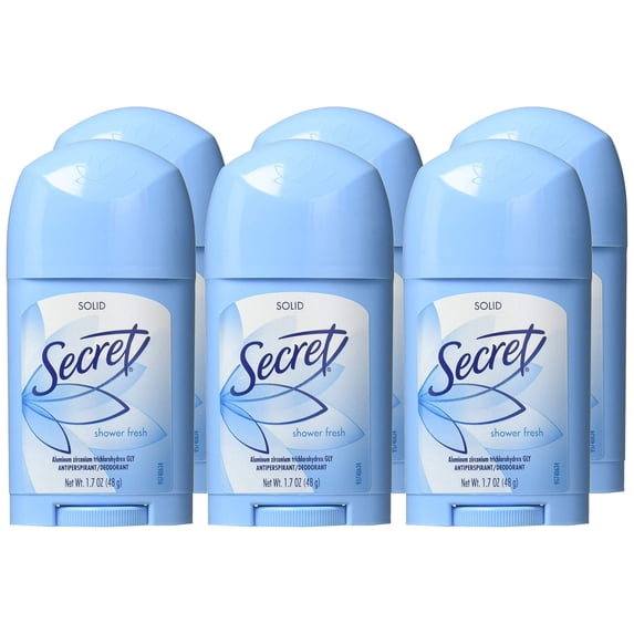 Secret Shower Fresh Wide Solid Antiperspirant and Deodorant 1.7 oz 6 Pack