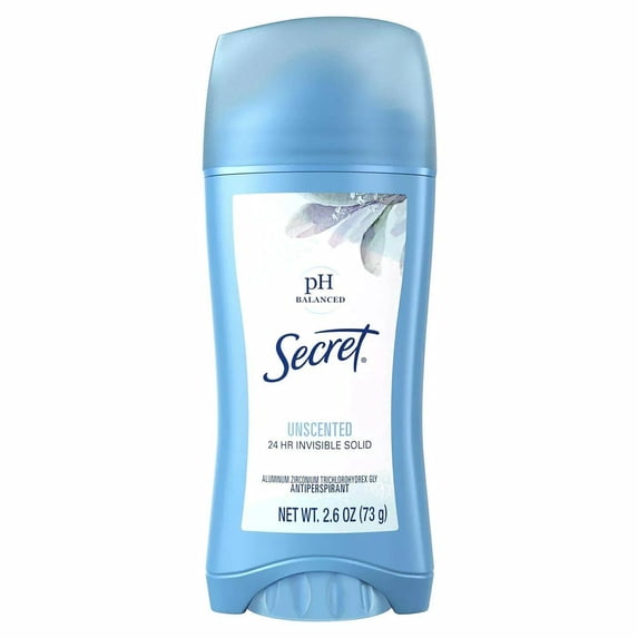 Secret Sld Inv Unscnted Size 2.6Z Secret Unscented Invisible Solid Antiperspirant Deodorant,(Pack Of 3)