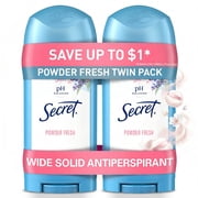 Secret Solid Antiperspirant Deodorant, Powder Fresh, 2.7 oz, Twin Pack