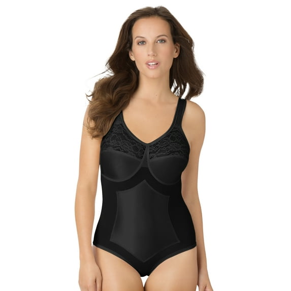 Secret Solutions Women's Plus Size Bodybrief Power Mesh Firm Control