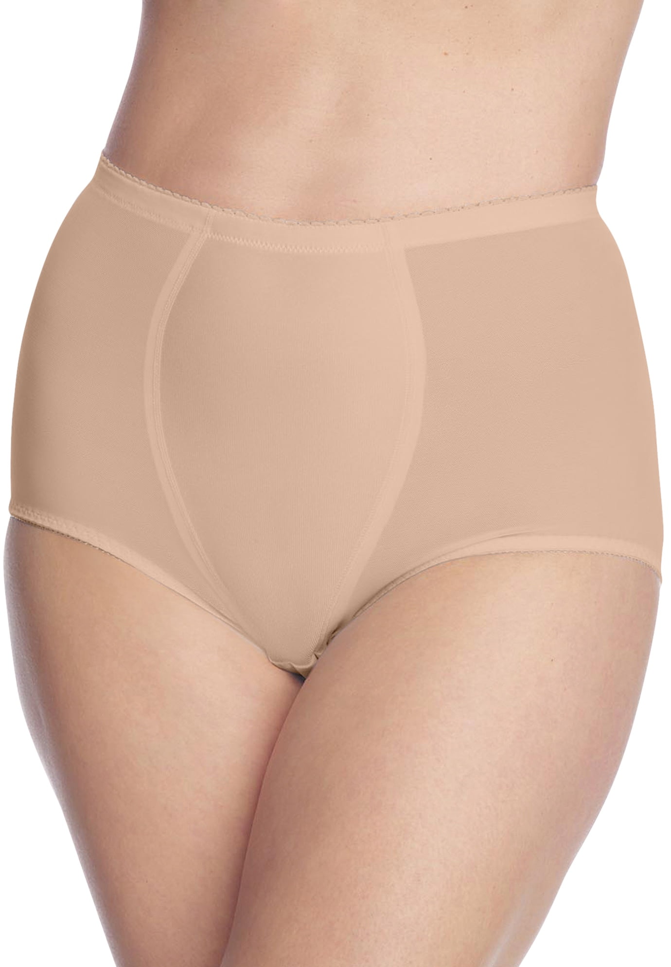 Secret Solutions Women's Plus Size Brief 2-Pack Power Mesh Tummy Control  Underwear 