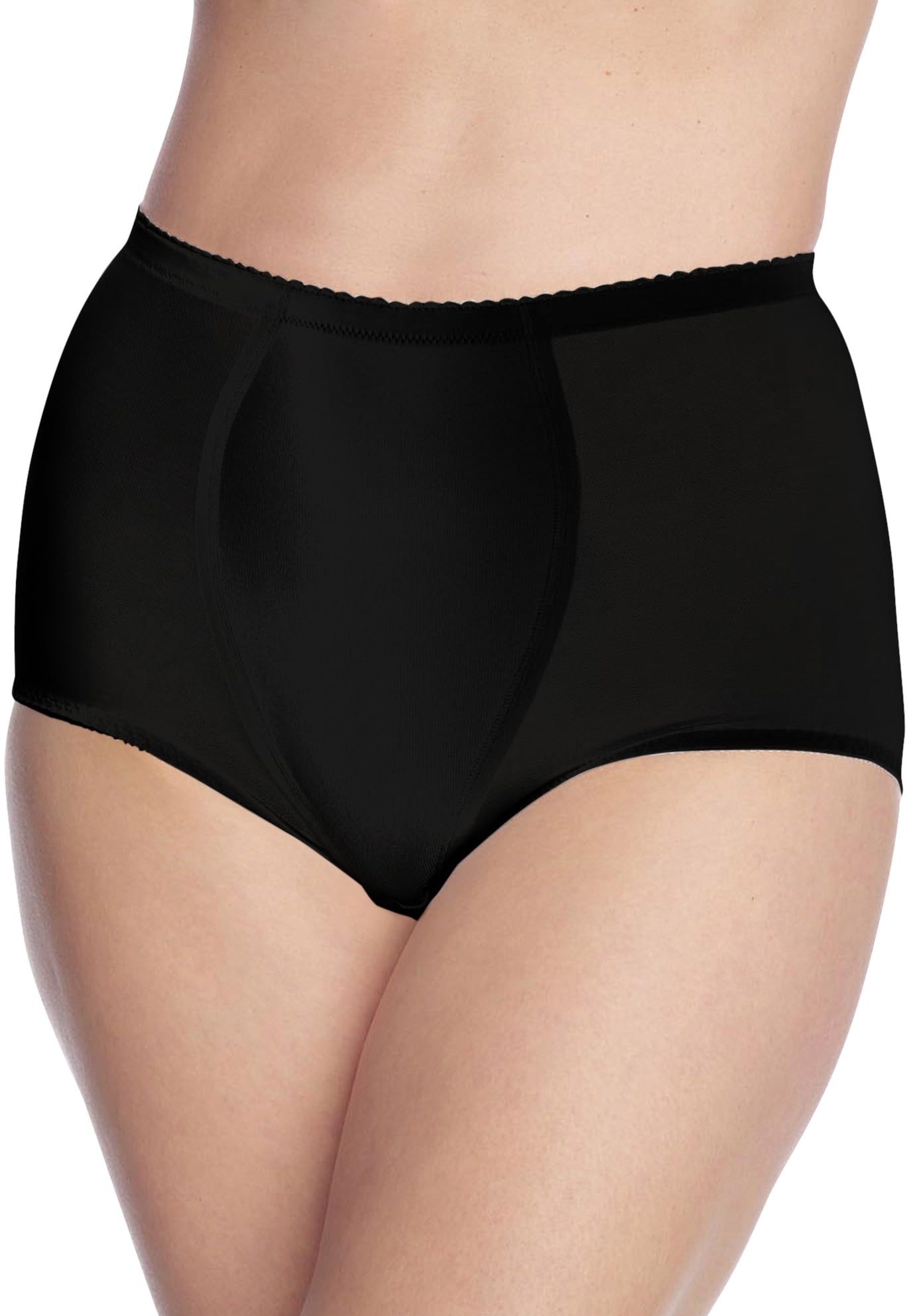 Secret Solutions Women's Plus Size Brief 2Pack Power Mesh Tummy