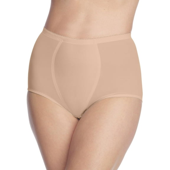 Secret Solutions Women's Plus Size Brief Power Mesh Firm Control 2-Pack