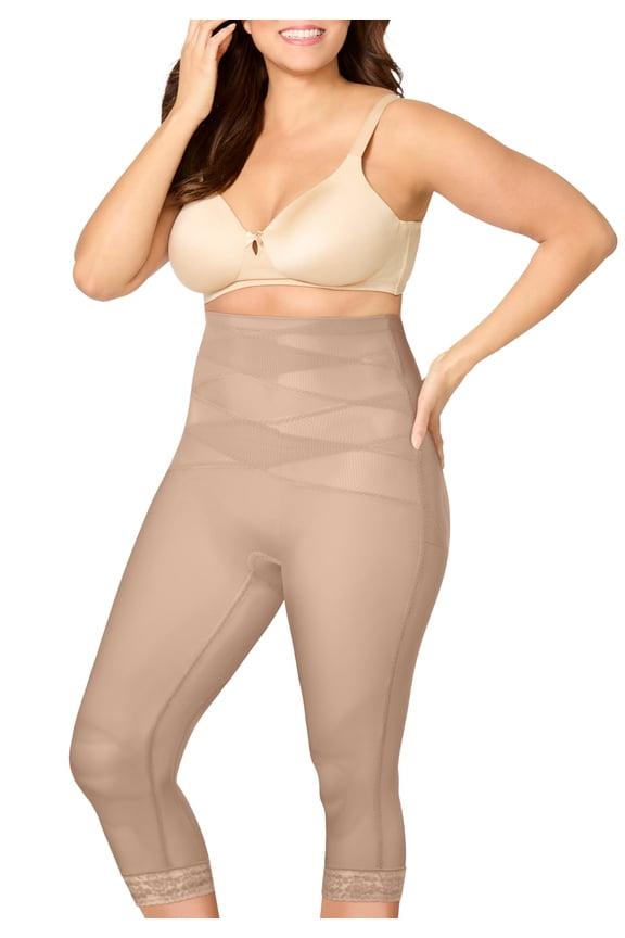 Women's Plus Size High-Waist Capri Shaper