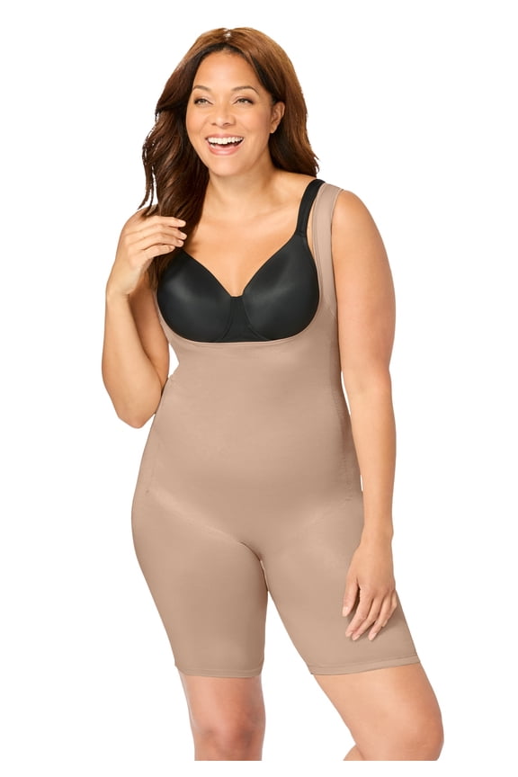 Women's Plus Size Power Shaper Firm Control Wear-Your-Own-Bra Body Shaper