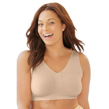 Secret Solutions Women's Plus Size Wireless Seamless Bra