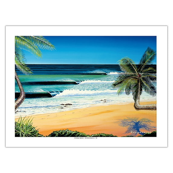 Secret Spot - Breaking Waves - From an Original Color Painting by Wade Koniakowsky - Bamboo Fine Art 290gsm Paper Print (Unframed) 18x24in
