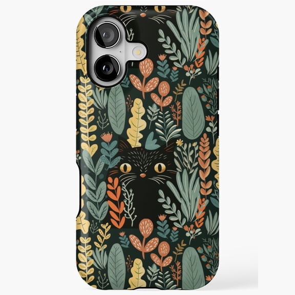 Secret Spy Cat Mysterious Illustration iPhone Case 17 16 15 14 13 12 11 Pro Max