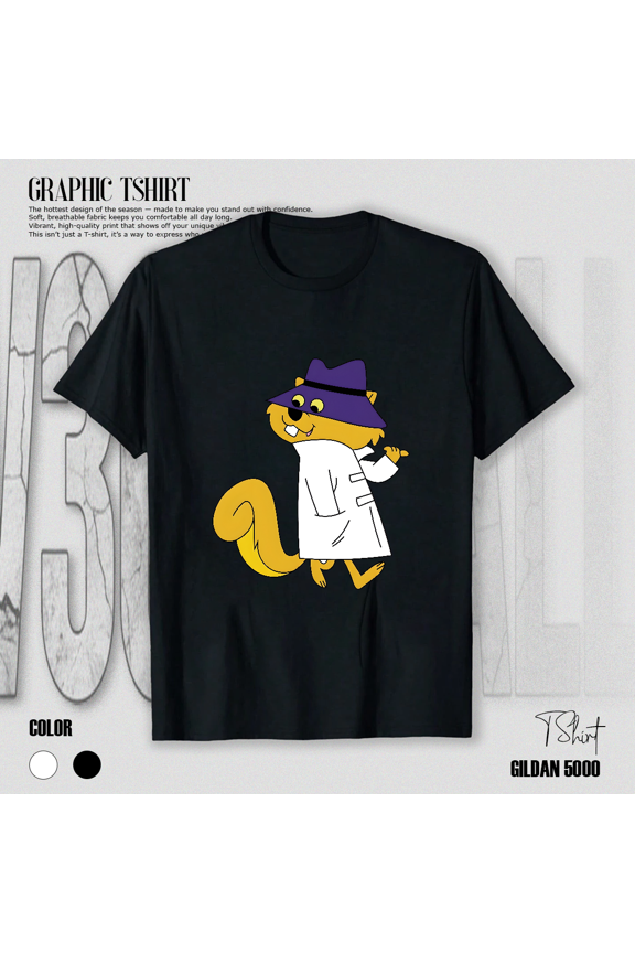 Secret Squirrel Parody Cute Spy Cartoon Creature Design Unisex T-Shirt V17699, up to size 5XL