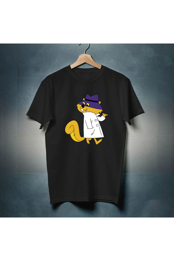 Secret Squirrel Parody Cute Spy Cartoon Creature Design Unisex T-Shirt, up to size 5XL