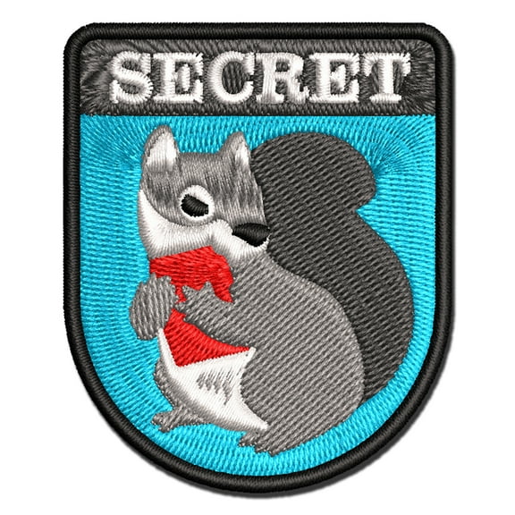 Secret Squirrel Stuff Applique Multi-Color Embroidered Hook & Loop Patch - 3 Inch Medium