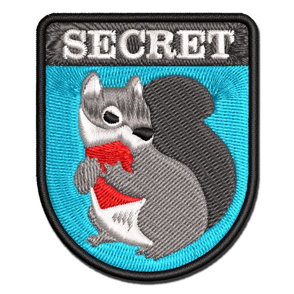 Secret Squirrel Stuff Applique Multi-Color Embroidered Iron-On Patch - 2.0 Inch Mini
