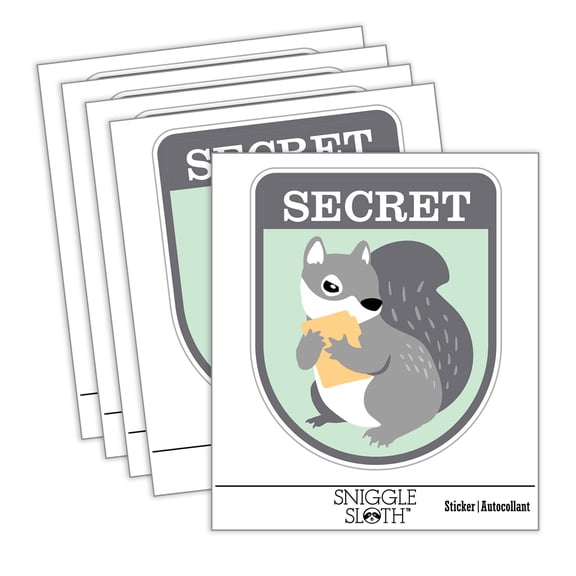 Secret Squirrel Stuff Car Window Bumper Water Bottle Phone Tablet Laptop Waterproof Vinyl Decal Sticker Set 5-Pack - Gloss Finish - 3.0"